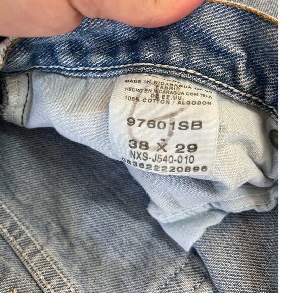Wrangler Jeans Medium Wash Denim Cowboy Western Size Men's 38X29 - Picture 3 of 7